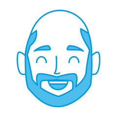 Obraz premium Man face cartoon icon vector illustration graphic design