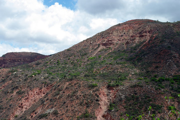 Roches ocres sous le ciel nuageux -3