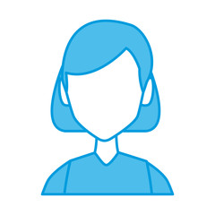 Obraz premium Young woman faceless icon vector illustration graphic design