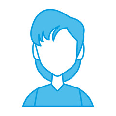 Young woman faceless icon vector illustration graphic design