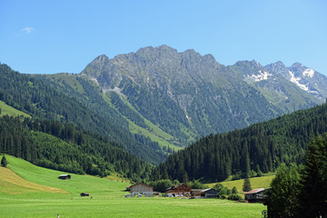 European Alps around village Gerlos in Zillertal valley (Austria)