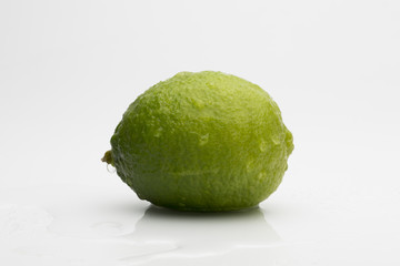 Lemon fruit on white background