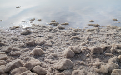 Lakes for salt extraction.