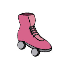 Roller skates isolated icon vector illustration graphic design