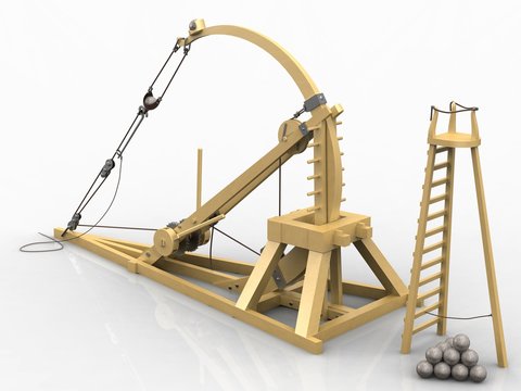 Catapult, Leonardo da Vinci, Codex Atlanticus/0148r