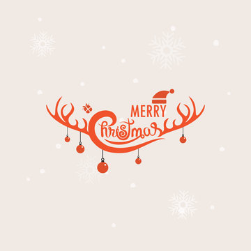 Merry Christmas Typographical Design Elements.Merry Christmas vector text calligraphic lettering design card template.Calligraphy font style banner.