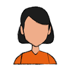 Young woman face icon vector illustration graphic design