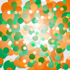 Background of orange and green circles