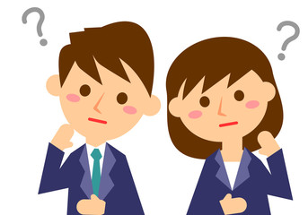 Fototapeta premium 会社員 上半身 考える
