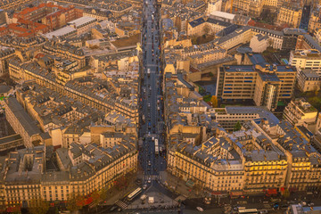 Skyline of Paris in France