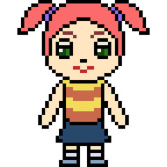 Fototapeta premium vector pixel art kid