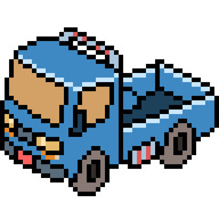 vector pixel art truck