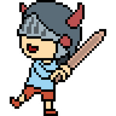 Fototapeta premium vector pixel art kid play
