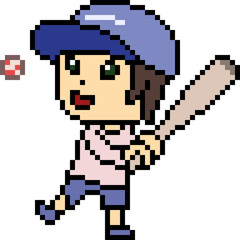 Fototapeta premium vector pixel art kid play