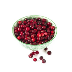 cranberries isolated on white