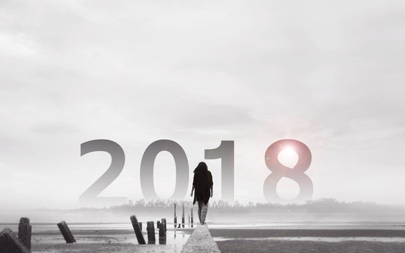 the women walking on the way pass obstacle to new hope on year 2018