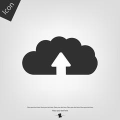 Upload cloud vector icon