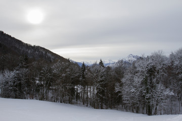 Fototapeta na wymiar Montagne innevate di Salisburgo