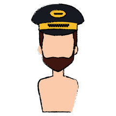 taxi driver shirtless with hat