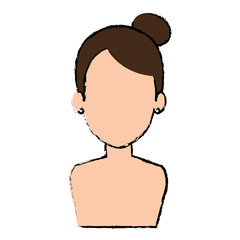 beautiful and young woman shirtless character