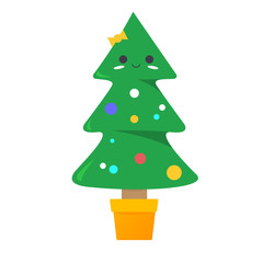 Smiling christmas tree