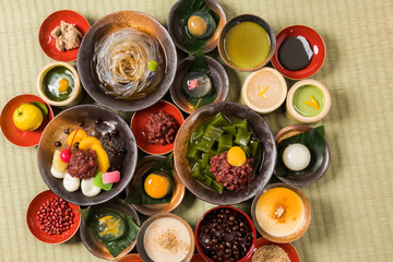 和スイーツ 色々　traditional Japanese Sweet taste desert