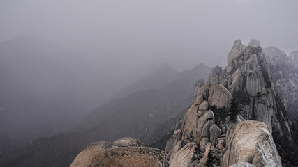 Hight mountain peak in South Korea