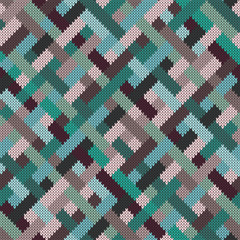 Seamless geometric knitted pattern