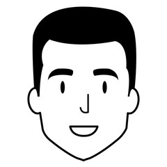 young man head avatar character