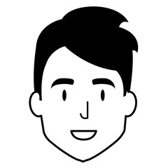 young man head avatar character