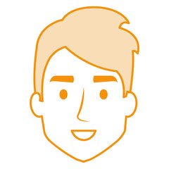 young man head avatar character