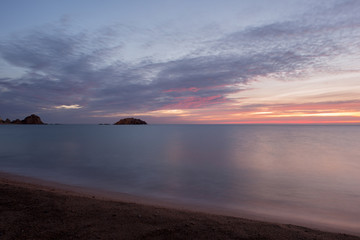 Sunrise in the village of Tossa de Mar, Costa brava