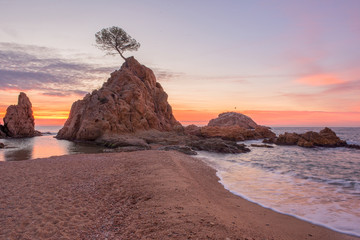 Sunrise in the village of Tossa de Mar, Costa brava