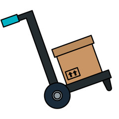carton box in handle cart