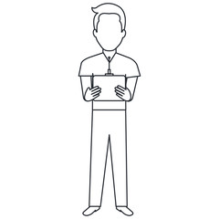 man with drone remote control