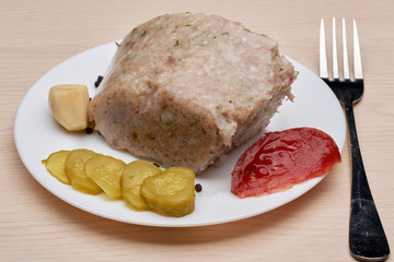 jelly with garlic and cucumbers