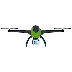 drone technology with camera vector illustration design