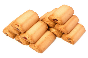 Homemade shortbread cookies with jam stuffing
