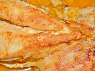 fried chicken close-up texture