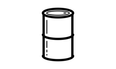 Illustration of Oil Barrel Icon. Barrel Symbol.