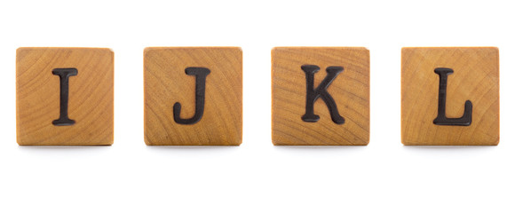 Lettere alfabeto in legno IJKL