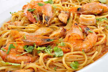 Pasta with shrimps 