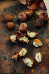 Peeled roasted chestnuts