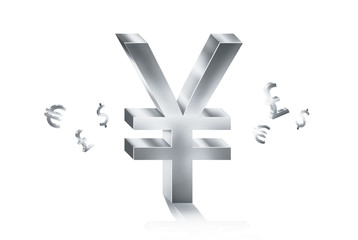 Obraz premium silver texture currency symbols forex trading concept