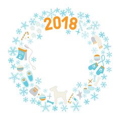 Christmas Wreath, Symbols of year Dog