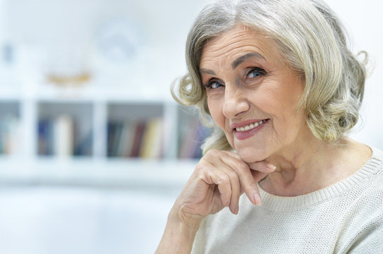 Portrait of beautiful old woman