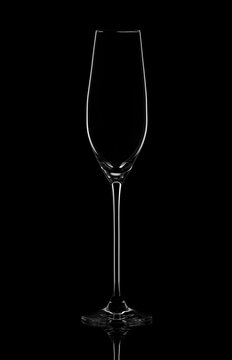 Empty glass with reflection