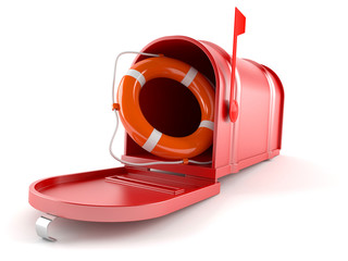 Mailbox with life buoy