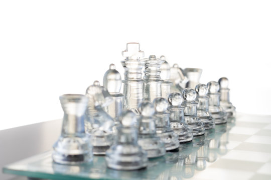 Clear Glass Chess Set