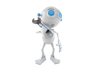 Robot isolated on white background